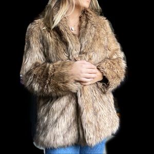 Faux-fur coat